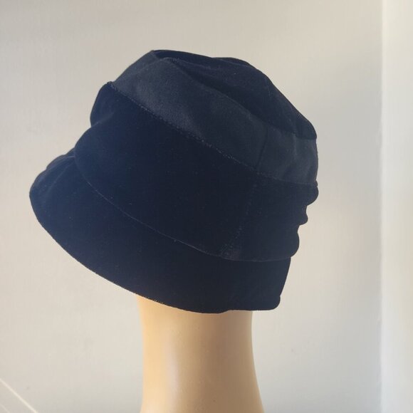 Vintage Style Giovannio Soft Black Velvet Bucket Hat - Picture 7 of 14